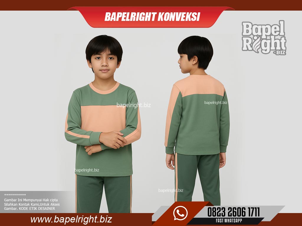 Baju Olahraga Anak Sd Warna Hijau Muda Dan Plum